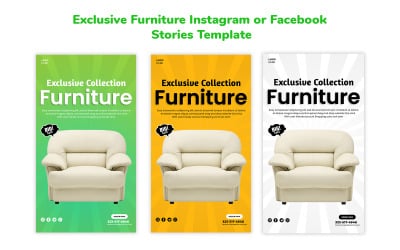 Exclusive Furniture Instagram or Facebook  Stories Template Social Media