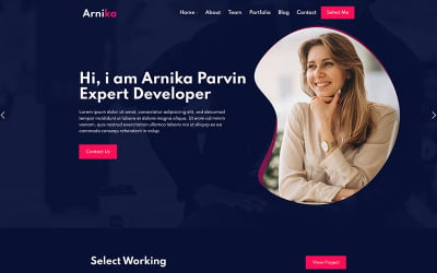 Arnika - Персональный креативный адаптивный шаблон веб-сайта