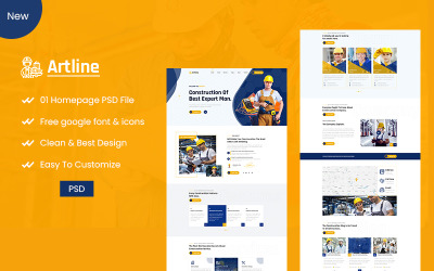 Artline - Edilizia e affari - PSD -Modello