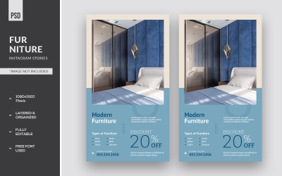 Clean Furniture Histoires Instagram et bannières publicitaires sur les réseaux sociaux