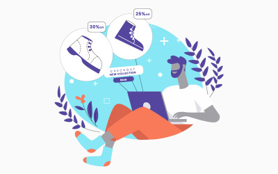 Concetto di illustrazione dello shopping online Vector