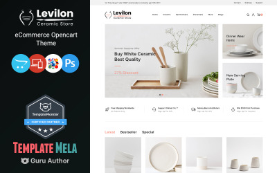 Levilon - OpenCart-Thema für Keramik und Handwerk
