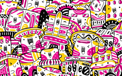 Miami City Landmark - Vector Illustration