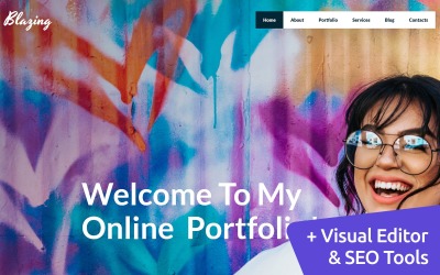 Šablona kreativní webové stránky pro osobní portfolio MotoCMS