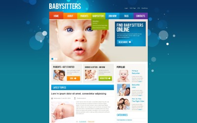 Бесплатная тема WordPress для няни