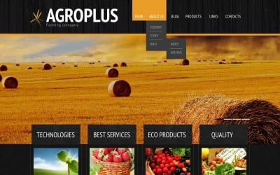Design de site WordPress gratuito para agricultura