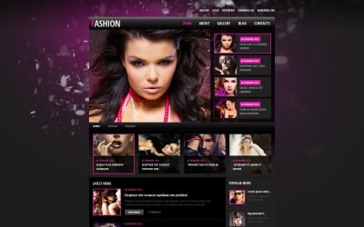 Free Black and Pink Fashion WordPress Theme