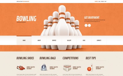 Gratis Bowling -responsivt WordPress -tema