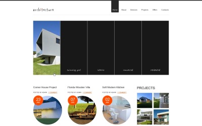 Gratis WordPress -tema för arkitektur online -företag
