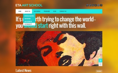 Kostenloses WordPress-Theme für die Kunstschule