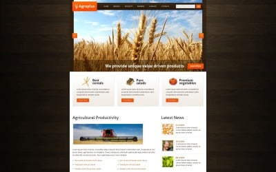 Plantilla WordPress gratuita para empresas agrícolas en línea