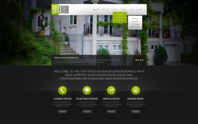 Tema de WordPress de diseño exterior negro gratuito