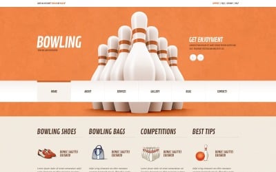 Tema WordPress reattivo per bowling gratuito