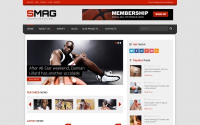 Volný basketbalový blog WordPress téma