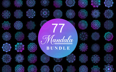 Mandala-Bündel-Mandala-Set-Hintergrund