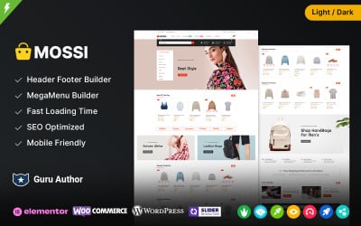 Mossi - Mega Store, Mode och Multipurpose Elementor WooCommerce Theme