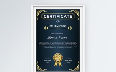 Nouveau certificat vertical pour les détails des réalisations