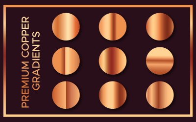 9 Premium kopergradiënten Illustratie