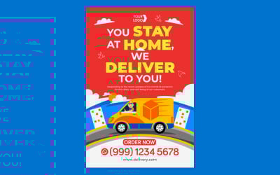 Doručovací služba Plakát #03 Šablona tisku