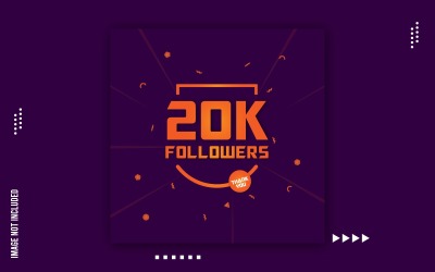 Instagram Followers Celebration Banner Vector