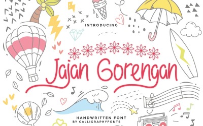 Jajan Gorengan handskriftsteckensnitt