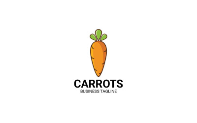 Modèle de conception de logo de carottes