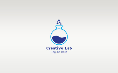 Modelo de design de logotipo de laboratório criativo