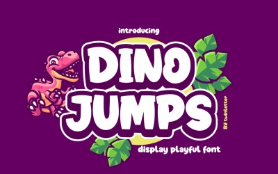 Dino Hoppar Visa lekfullt teckensnitt