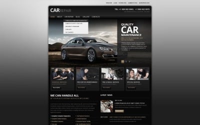 Бесплатный сайт на WordPress для ремонта автомобилей