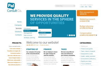 Безкоштовна консалтингова компанія WordPress Тема та шаблон веб -сайту
