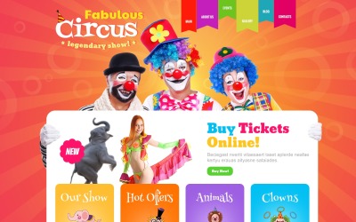 Gratis kleurrijk entertainment WordPress-thema