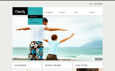 Gratis WordPress Child Charity webbdesign