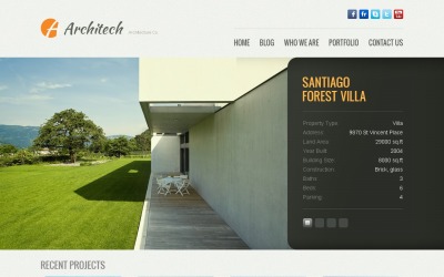 Kostenlose Vorlage für WordPress Cherry Architecture