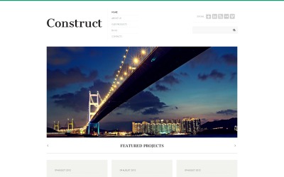 Modelo grátis para promoção de empresa de construção WordPress