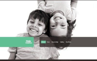 Progettazione gratuita di WordPress per la promozione di beneficenza per i bambini