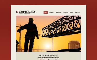 Tema e modelo de site para WordPress gratuitos da Construction Corporation