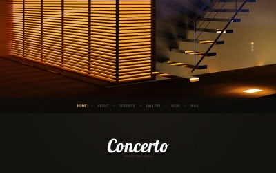 Бесплатная тема WordPress темная архитектура и шаблон веб-сайта