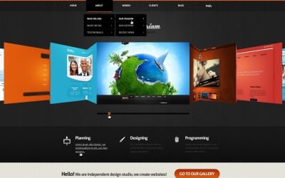Бесплатный макет веб-сайта WordPress для дизайнерской компании
