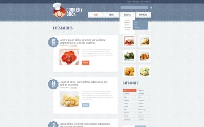 Бесплатный макет WordPress и шаблон веб-сайта для кулинарии