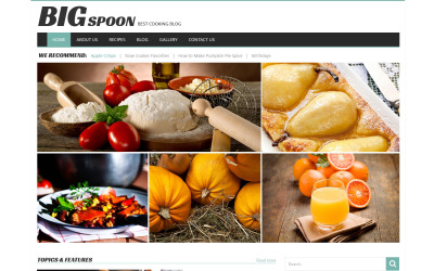 Gratis Cooking Responsive WordPress-thema en websitesjabloon