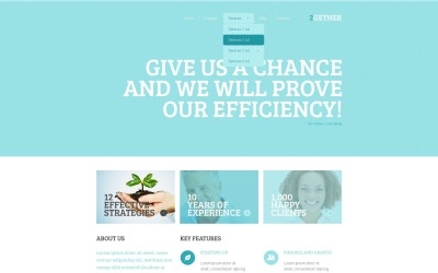 Gratis cyaan financieel adviseur WordPress-thema en websitesjabloon