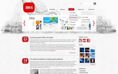 Gratis Designer Collection WordPress-thema en websitesjabloon