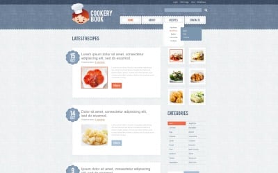 Gratis koken WordPress Layout &amp;amp; Website Template