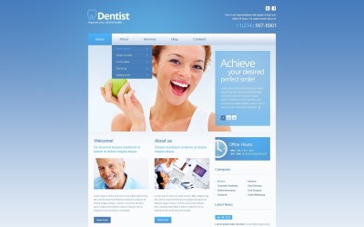 Gratis tandheelkunde WordPress-thema en websitesjabloon