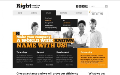 Gratis WordPress-thema en websitesjabloon voor adviesbureaus