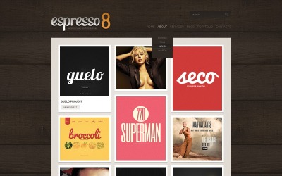 Layout del sito Web WordPress gratuito di Office Design