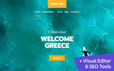 Cestovní blog Design webových stránek MotoCMS
