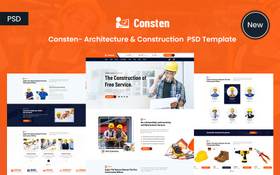 Consten- Architecture Construction PSD Template