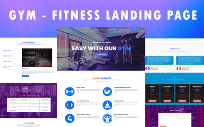 GYM - бесплатная целевая страница о фитнесе