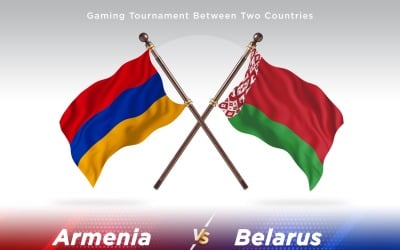 L&amp;#39;Arménie contre la Biélorussie deux drapeaux